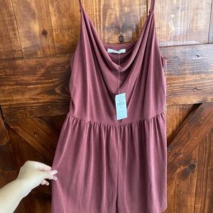 Spaghetti strapped romper.